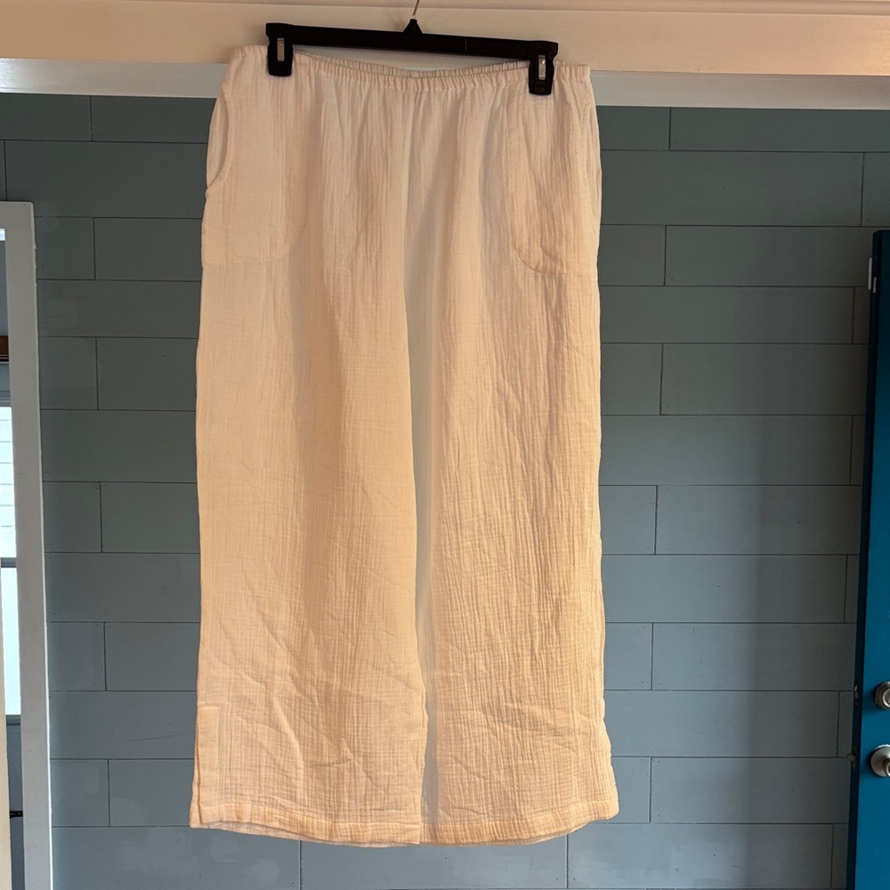 Habitat White Elastic Waist Pants